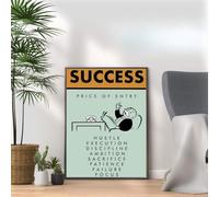 Success - Mono poly themed Motivational Inspirational Quote Art Wall Art Print Picture Home Decor A3, A4 Size frame options (A4 Print Only)