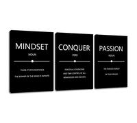 Success Poster Print Inspirational Wall Art Motivational Entrepreneur Goals Quotes Wall Decor Work Hard Picture Painting Decoration Artwork for Office Bedroom Living Room 16inch x24inch x3pieces
