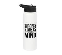 Success Starts with the Mind Stainless Steel Insulated Water Bottle