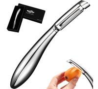 SUCCFLY Potato Peeler Stainless Steel, Premium Vegetable Peelers for Kitchen, Fruit & Veggie Peeler, Carrot Cucumber Apple Peeler，Ultra Sharp Serrated Blade，Ergonomic Non-Slip Handle (5-year warranty)