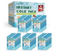 SuccorWare 25 Pack Instant Ice Pack (5.9" x 8.6") - Disposable Cold Compress for Injuries, Cold Pack for Pain Relief