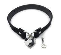 Succuba Padlock Choker Collar Necklace Lolita Collar Cat Kitty Velvet Necklace with Lock and Key for Women and Men, Regular, PU, No Gemstone