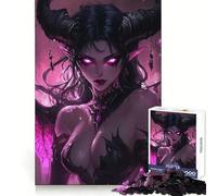 Succubus Winged Demoness Jigsaw Puzzles 1000 Piece for Teenagers Enhance Memory Leisure Time Solid Cut Santa Wish Item 38x26cm