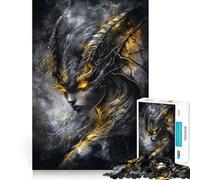 Succubus with Golden Eyes for Adults 1000 Piece Puzzle Mind Exercise Toy Gentle Leisure Design Assembly Seasonal Gift 50x75cm