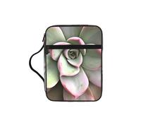 Succulent Botanical Bible Cover for Women - Stylish Large Bible Case for Men, Multi-Functional Carrying Book Cover Church Bag with Handle and Zipper Pocket - Bible Bag Christian Gifts