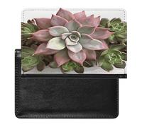 Succulent Botanical Passport Holder Vaccine Card Holder Travel Document Organizer Credit Card Organizer for Women/Men