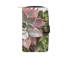 Succulent Botanical Wallet Multifunctional Wallets for Men Compact Wallet Purse Passport Bag