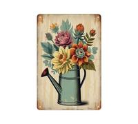 Succulent Bouquet Metal Wall Sign - Vintage Style Succulent Collection Design Decorative Aluminum Tin Sign, 5.5x8 Inches, Unique Gift for Plant Lovers