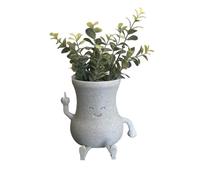 Succulent Cactus Flower Pots - Middle Finger Upward Design, Resin Flower Pots for Window and Desk Decor (Plants Not Included)