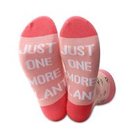 Succulent Cactus Socks Gift Plant Merchandise Just One More Plant Funny Gift For Plant Lover (Just one more plant-pink), L