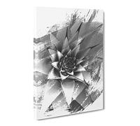 Succulent Cactus V1 Modern Canvas Wall Art Print Ready to Hang, Framed Picture for Living Room Bedroom Home Office Décor, 20x14 Inch (50x35 cm)
