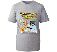 Succulent Chinese Meal Funny This is Democracy Manifest T-Shirt Top T Shirt Shortsleeve Crew Neck World Tshirts (Heather Grey, S)