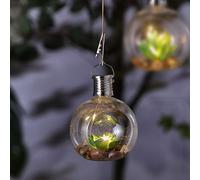 Succulent Flower Solar Garden Lantern 5 Warm White LED - 13cm by Bright Garden