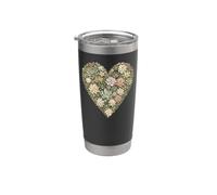 Succulent Heart Crazy Plant Lady Boho Botanical Gift Stainless Steel Insulated Tumbler