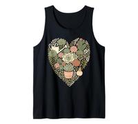 Succulent Heart Crazy Plant Lady Boho Botanical Gift Tank Top