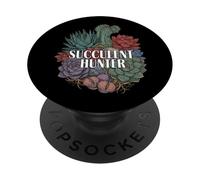 Succulent Hunter Plant Lover Gardening Botanical Design PopSockets Adhesive PopGrip