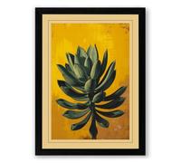 Succulent in Gold Botanical Framed Wall Art Print A3 (42×29.7cm) Black, Wall Decor for Living Room, Bedroom, Office & Home, Ready to Hang, Art Gift