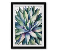 Succulent in Symmetry Botanical Framed Wall Art Print A1 (84.1×59.4cm) Black, Wall Decor for Living Room, Bedroom, Office & Home, Ready to Hang, Art Gift