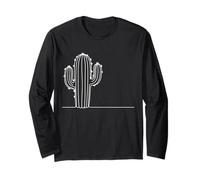 Succulent Line Art Plant Botanical Illustration Long Sleeve T-Shirt