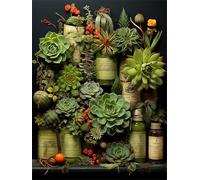 Succulent Plant Jigsaw Puzzles for Adults 1000 piece, puzzle for Adults 19.7x29.5 inch, DIY Craft puzzles for Home Decoration Gifts,Puzzle Perfect for Game