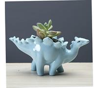 Succulent Plant Pots, Succulent Plant Pots Cartoon Planter Flower Blue Dinosaur Ceramic Multipurpose Cute Christmas Decoration for Home Office