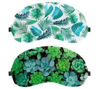 Succulent Plants 2-Pack Light-Blocking Soft Breathable Sleep Mask Eye Patch Eye Cover