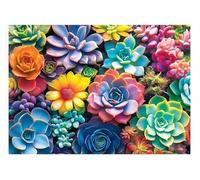 Succulent Plants 2000 Piece Jigsaw Puzzles for Adults Colourful Fun Challenging & Brainteasing Educational Learning Gift Present for Children Boys Girls 2000 Piece Puzzle for Adults