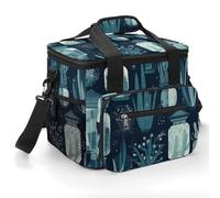 Succulent Plants and Cactus Insulated Lunch Box Portable Cooler Bag Extra Large Lunch Bag Lunch Cooler Leakproof Ice Chest Thermal Cooler Shopping Bags for Beach, Picnic, Camping, Shopping