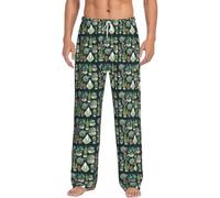 Succulent Plants And Cactus Men'S Pajama Pants Loose Leisure Loungewear Lie In Bed Sofa With Pockets Elastic Waist