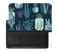 Succulent Plants And Cactus Passport Holder & Travel Wallet Passport Cover Protector Essentials with Credit Card Slots