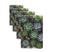 Succulent Plants Car Air Freshener Cards for Women Men 4 Pack Cute Car Accessories Long Lasting Scent Car Diffuser Hanging Auto Aromatherapy Tablets Car Fresheners Gifts
