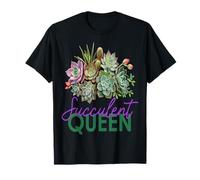 Succulent Queen Cute Plant Lover Gardening Succulent T-Shirt