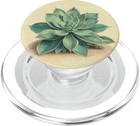 Succulent Vintage Scientific Illustration Plant PopSockets PopGrip for MagSafe