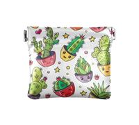 Succulents Cacti Colorful Dots Women Leather Cash Wallet Cute Mini Card Holder Wallet for Men Women Travel, Succulents Cacti Colorful Dots, 4.33"(L) x 3.74"(W) x 0.39"(H), Classic