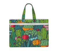 Succulents Cacti Green Plants Cactus,Canvas Document Bag Zipper File Tote Bag Handbag Briefcase for School Office