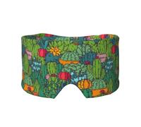 Succulents Cacti Green Plants Cactus, Full Eye Covers Light Blocking Eye Mask Sleep Eye and Ear Muffs
