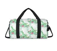 Succulents Cactus Sport Duffel Bag with Shoes Compartment Tropical Cactus Overnight Weekender Bags Travel Gym Luggage Organizer for Women Men Kids Girls Boys