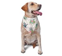 Succulents Cactuses Tropical PlantDog Bandanas Cat Puppy Scarfs Washable Pet Handkerchief
