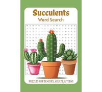 Succulents Word Search Puzzle Book: Word Searches with Easy to Read Print about Succulents, Cactus, Prickly Pear and More | 6x9 inches, 110 pages | ... Gift for Vacations, Holidays, and Free Times