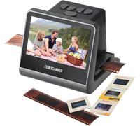 Suceem 22MP Film and Slide Scanner with 5” LCD Screen, Convert 35mm/126/110 Color & B&W Negatives/Slides to High-Resolution JPEG Digital Photos