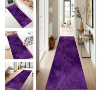 SUCERU Purple Abstract 60X200CM Runner Rug for Hallway, Kitchen, Living Room