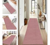 SUCERU Runner Rug for Hallway Extra Long Hallway Non Slip Area Rug 40X120CM Pink Kitchen Carpet Runner Washable Indoor Entryway Floor Mats Runners for Living Room Bedroom Hallway Stair Doorway