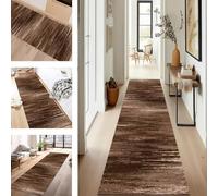 SUCERU Runner Rugs for Hallway 40X120CM Brown Abstract Long Hallway Runner Kitchen Anti-fouling Floor Mat Non Slip Washable Carpet Entryway Living Room Bedroom Laundry Room Stair Runner Rug