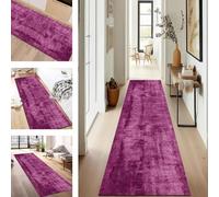 SUCERU Runner Rugs for Hallway 40X250CM Dark Pink Abstract Long Hallway Runner Kitchen Anti-fouling Floor Mat Non Slip Washable Carpet Entryway Living Room Bedroom Laundry Room Stair Runner Rug