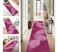 SUCERU Runner Rugs for Hallway 40X90CM Abstract Pink Long Hallway Runner Kitchen Anti-fouling Floor Mat Non Slip Washable Carpet Entryway Living Room Bedroom Laundry Room Stair Runner Rug