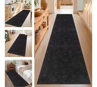 SUCERU Runner Rugs Non-Slip Washable Carpet Runners for Hallway Black Grey Abstract Indoor Entryway Mats 60X150CM Area Carpets Living Room Bedroom Kitchen Floor Mat Doormat