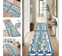 SUCERU Runner Rugs Non-Slip Washable Carpet Runners for Hallway Blue Green Orange Antifouling Indoor Entryway Mats 70X100CM Polyester Area Carpets Living Room Bedroom Kitchen Floor Mat Doormat