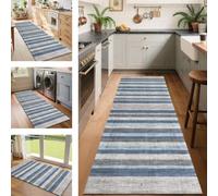 SUCERU Runner Rugs Non-Slip Washable Carpet Runners for Hallway Blue Grey Green Indoor Entryway Mats 120X300CM Area Carpets Living Room Bedroom Kitchen Floor Mat Doormat