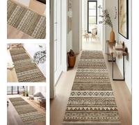 SUCERU Runner Rugs Non-Slip Washable Carpet Runners for Hallway Brown Antifouling Indoor Entryway Mats 40X300CM Polyester Area Carpets Living Room Bedroom Kitchen Floor Mat Doormat