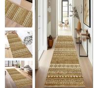 SUCERU Runner Rugs Non-Slip Washable Carpet Runners for Hallway Brown Boho Antifouling Indoor Entryway Mats 50X150CM Polyester Area Carpets Living Room Bedroom Kitchen Floor Mat Doormat